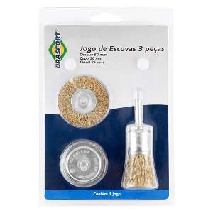 ESCOVA ACO LATONADO KIT C/3 7269 BRAS