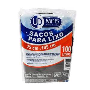 SACO LIXO PT 75X105 100LT C/5*