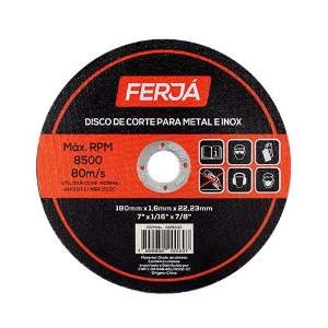 DISCO CORTE INOX 7X1,6X7/8 FERJA