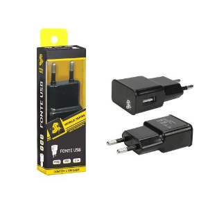 CARREGADOR USB-A PAREDE 05V 2.1A PT