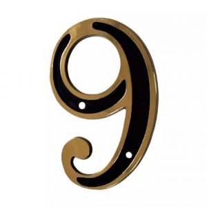 NUMERO P/RES COLONIAL DOURADA 9