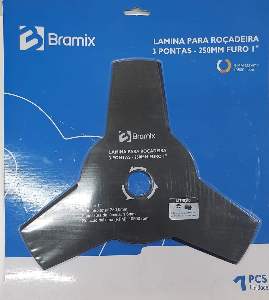LAMINA ROCADEIRA 3PONTAS FURO 1 BRAMIX*