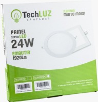 PAINEL LED EMB QUA 24W TECHLUZ