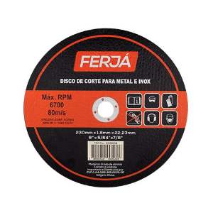 DISCO CORTE INOX 9X1,8X7/8 FERJA