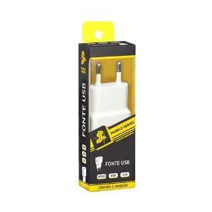 CARREGADOR USB-A PAREDE 05V 2.1A BR